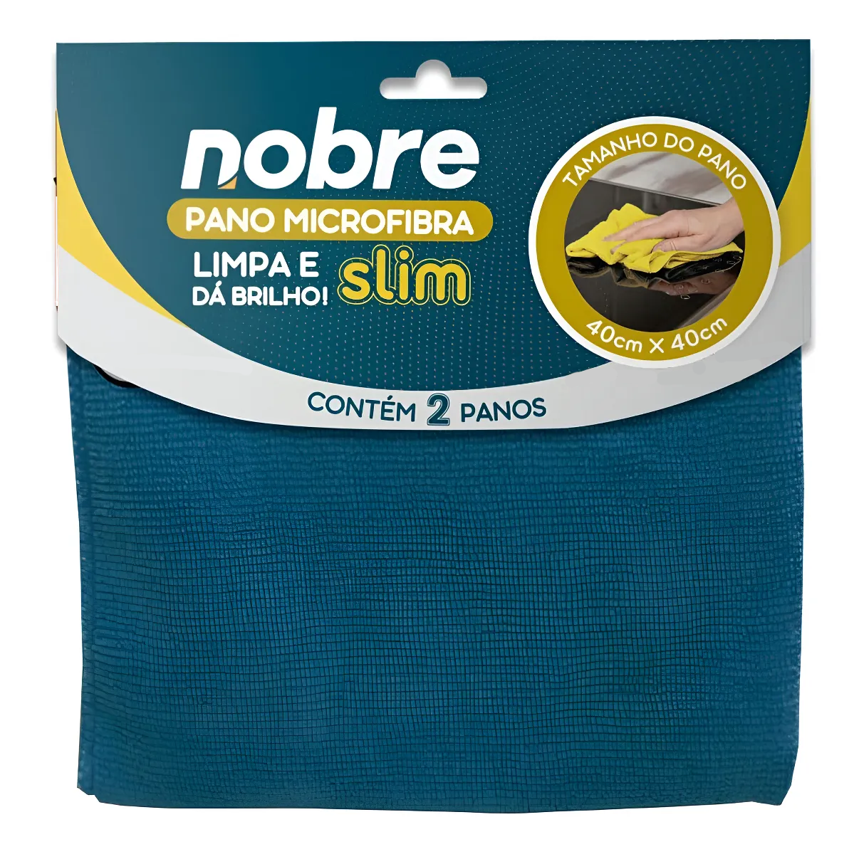 Imagem destaque de PANO MÁGICO MICROFIBRA NOBRE AZUL 40X40CM – 2 UNIDADES