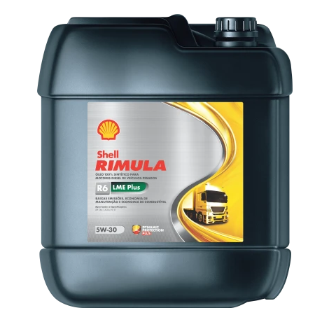 Imagem destaque de OLEO SHELL RIMULA R6 LME PLUS CK-4 5W30(EURO 6)- GALÃO 20 LITROS